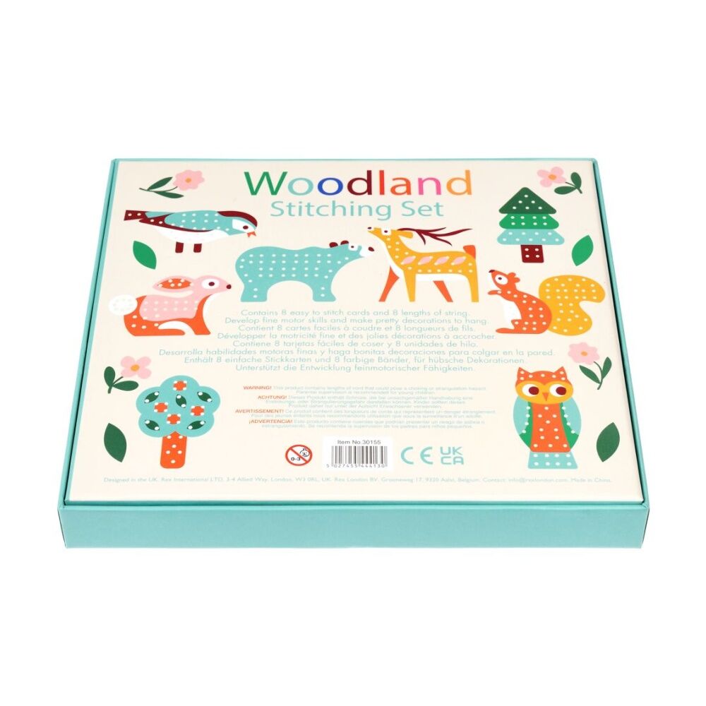 4PK Rex London Kids 6y+ Woodland Stitching Set Creative Craft Sewing Kit
