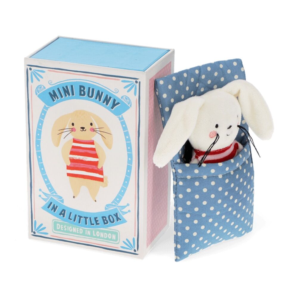 Rex London Mini Bunny In A Little Box Soft Plush Kids Toy 3y+