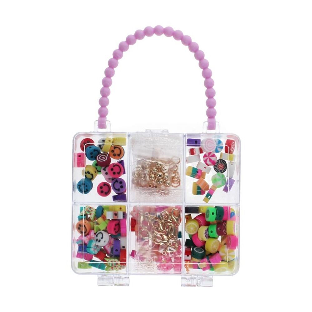 100pc Rex London Make Your Own Jewellery Handbag Clasps Bead Elastic Set