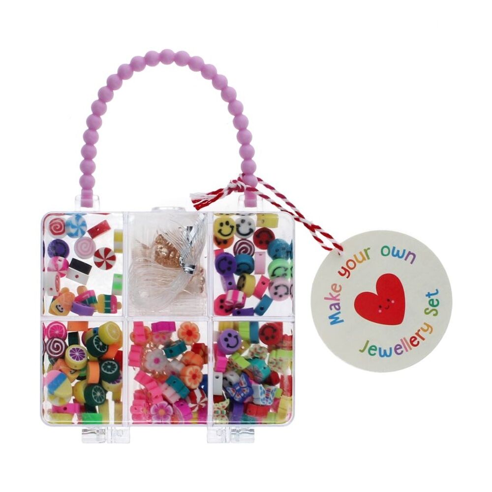100pc Rex London Make Your Own Jewellery Handbag Clasps Bead Elastic Set