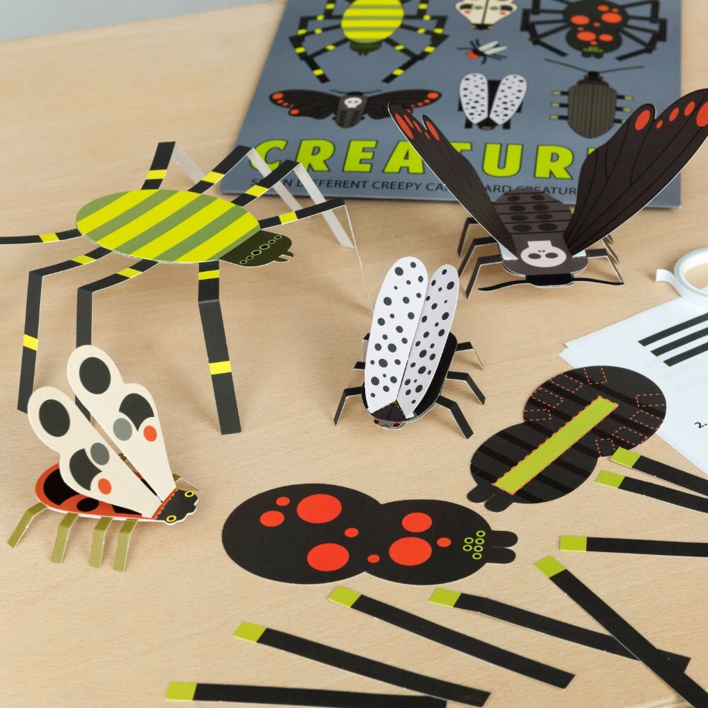 4PK Rex London Kids 5y+ Make Your Own Creepy Creatures Craft Kit Bug Theme