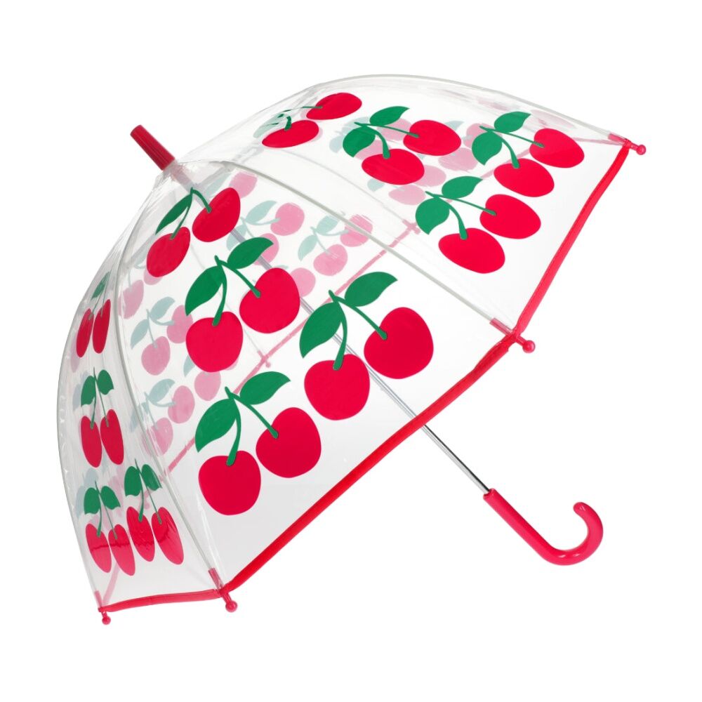 2PK Rex London Child Umbrella Lightweight Rain Accessory Transparent Cherry