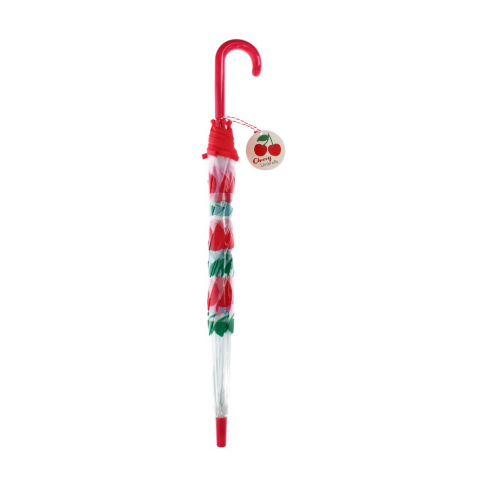 2PK Rex London Child Umbrella Lightweight Rain Accessory Transparent Cherry