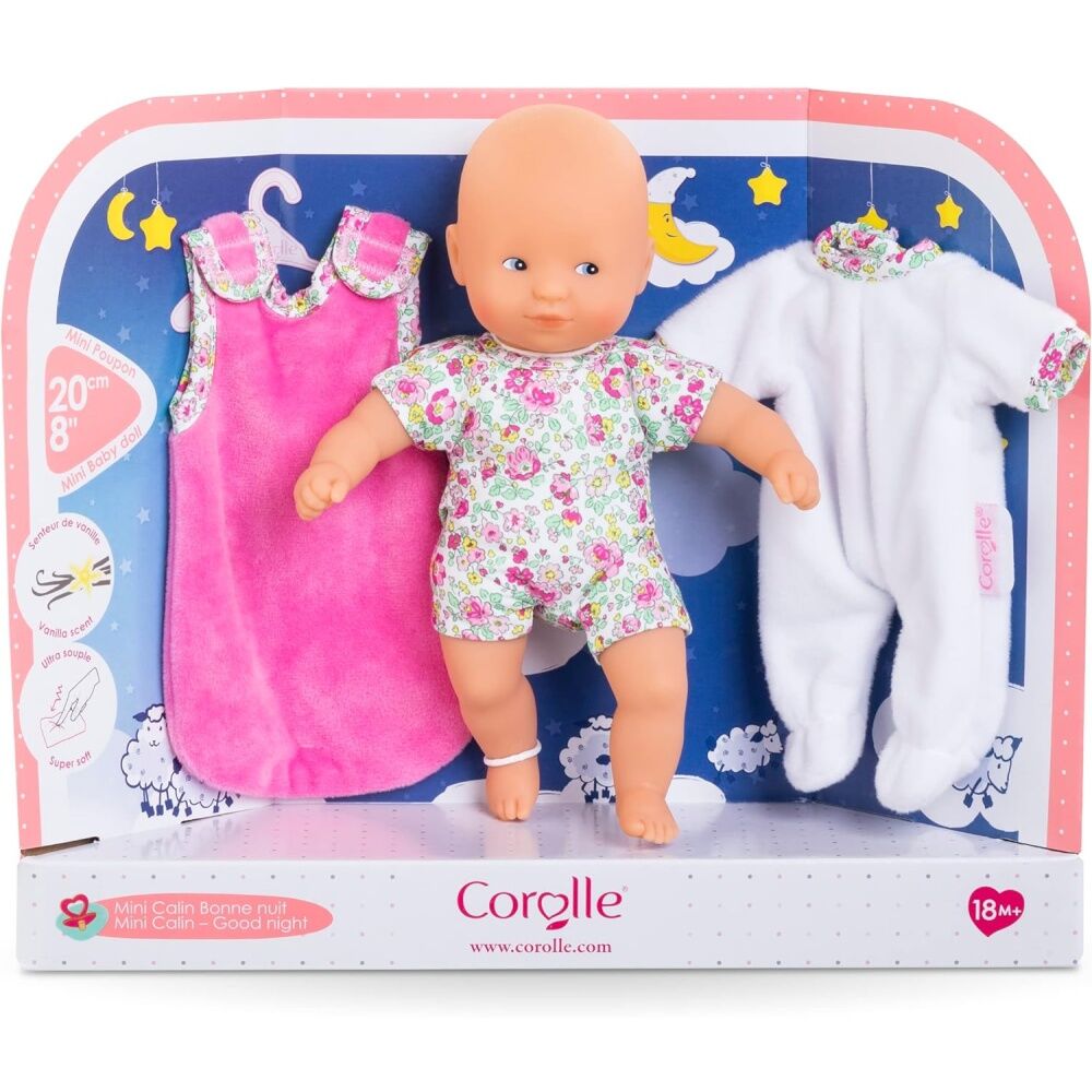 Corolle Mpp Mini Calin Goodnight Set Baby Doll Vanilla Scent Pajamas 20cm
