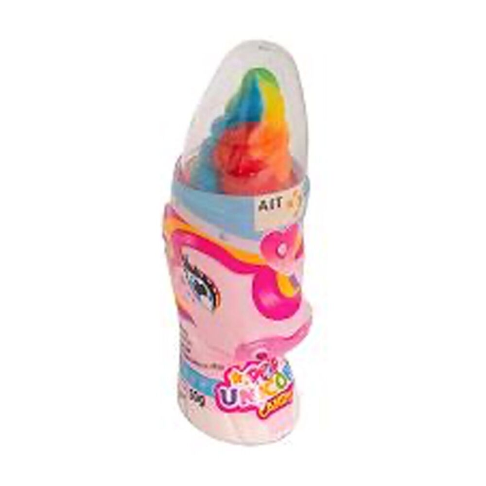 18PK AIT Pop Rainbow Coloured Unicorn Dipper Candy Lollipop 50g Assorted