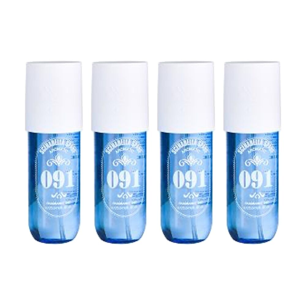 4PK Scenabella Body Spray 91 Fragrance Mist 250mL Sea Salt Amber Cedar