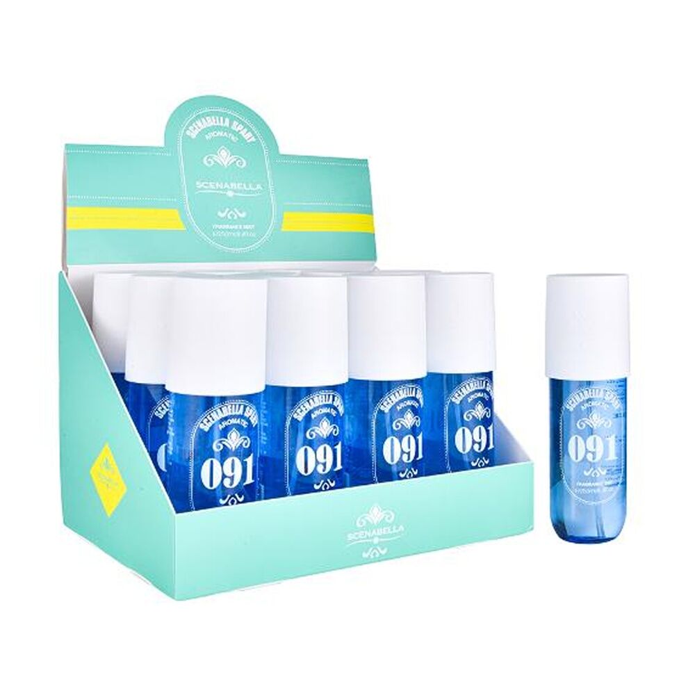 8PK Scenabella Body Spray 91 Fragrance Mist 250mL Sea Salt Amber Cedar