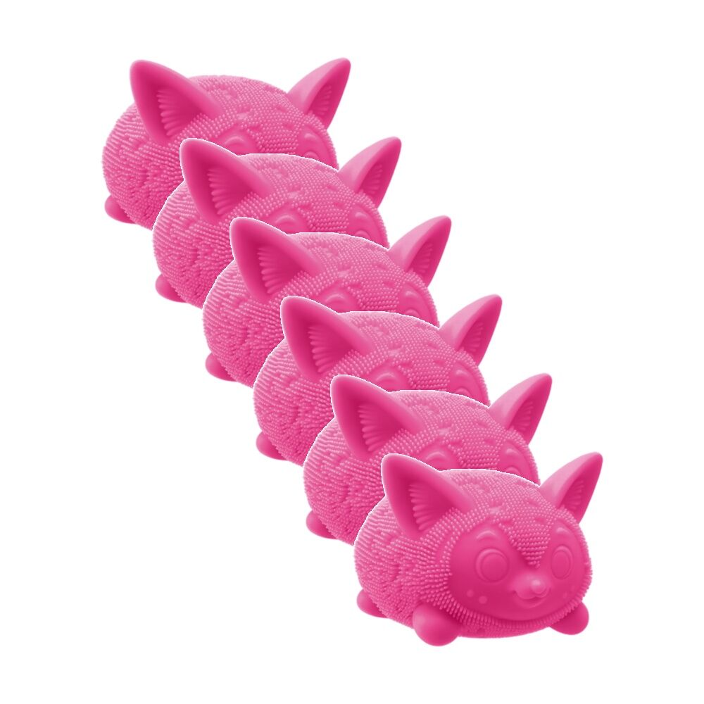6x Schylling Fuzz Ball Critters Squishy Stress Relievers Kids Toy 3Y+ Assorted