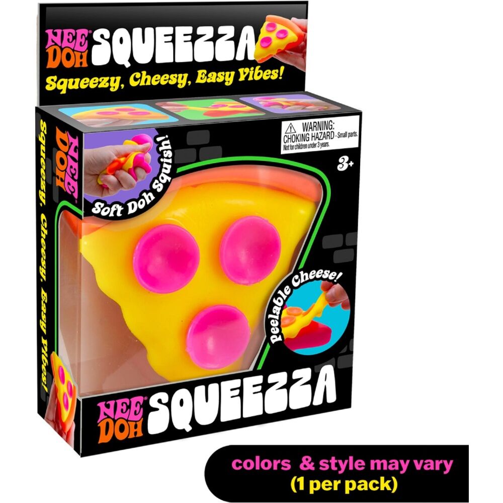 6x Schylling Squeezza Pizza Nee Doh Squishy Stress Relief Kids Toy 3Y+ Assorted