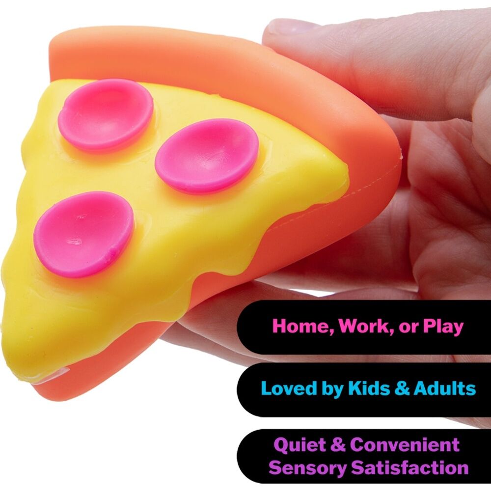 6x Schylling Squeezza Pizza Nee Doh Squishy Stress Relief Kids Toy 3Y+ Assorted