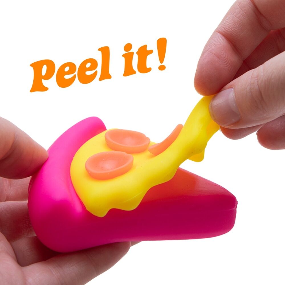 6x Schylling Squeezza Pizza Nee Doh Squishy Stress Relief Kids Toy 3Y+ Assorted