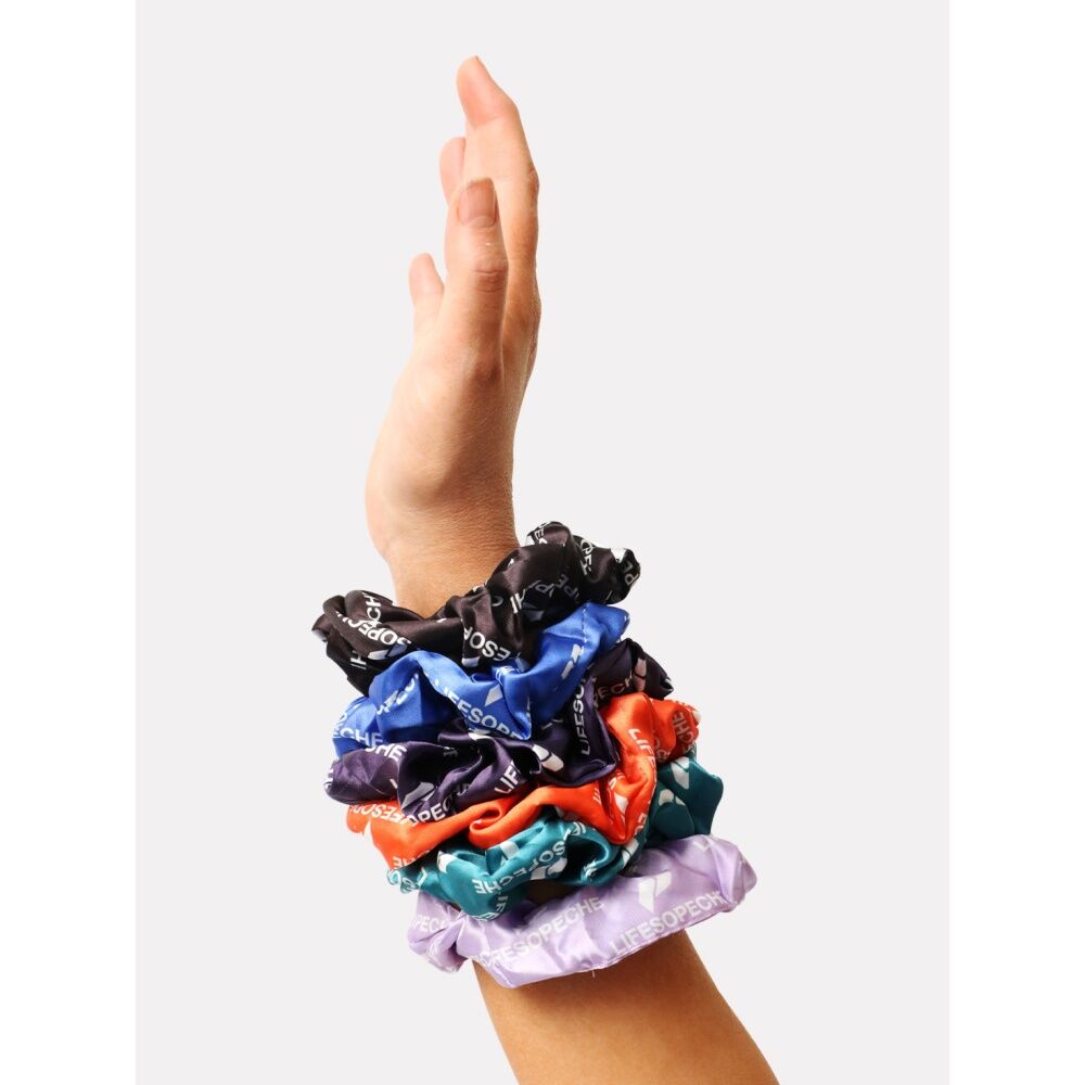 6PK Lifesopeche Womens Hair Tie Accessory Scrunchie Black One Size