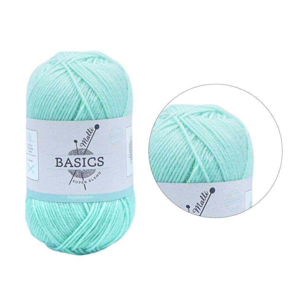 20PK Malli Super Blend Basic Yarn Medium Thickness Crochet Thread Peppermint