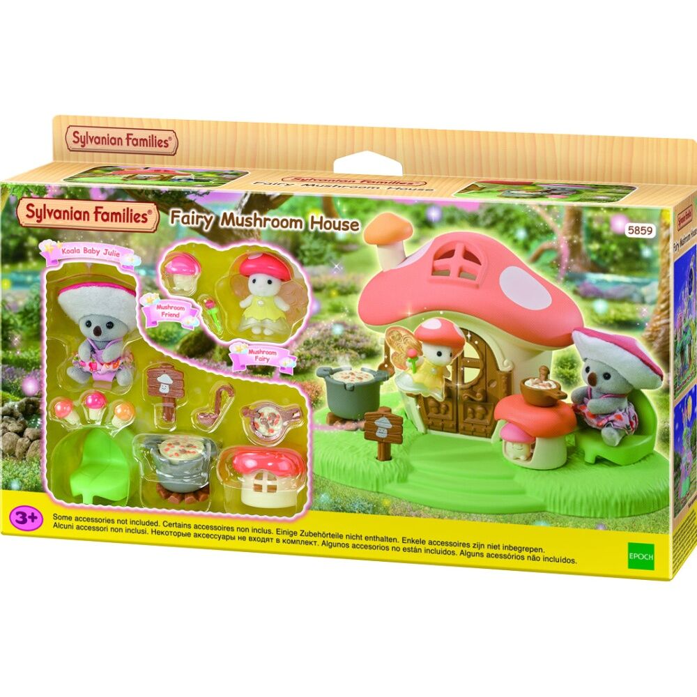 17pc Sylvanian Families Fairy Mushroom House Playset With Accessories