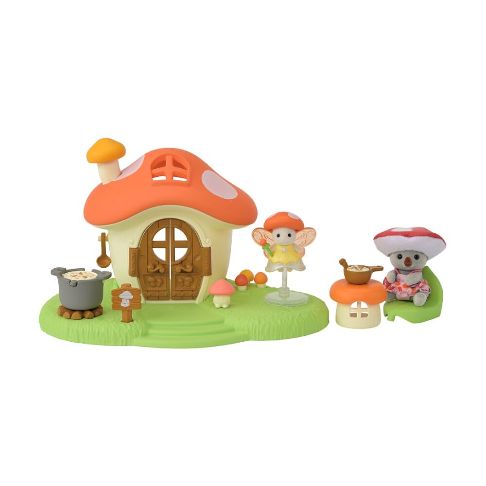 17pc Sylvanian Families Fairy Mushroom House Playset With Accessories