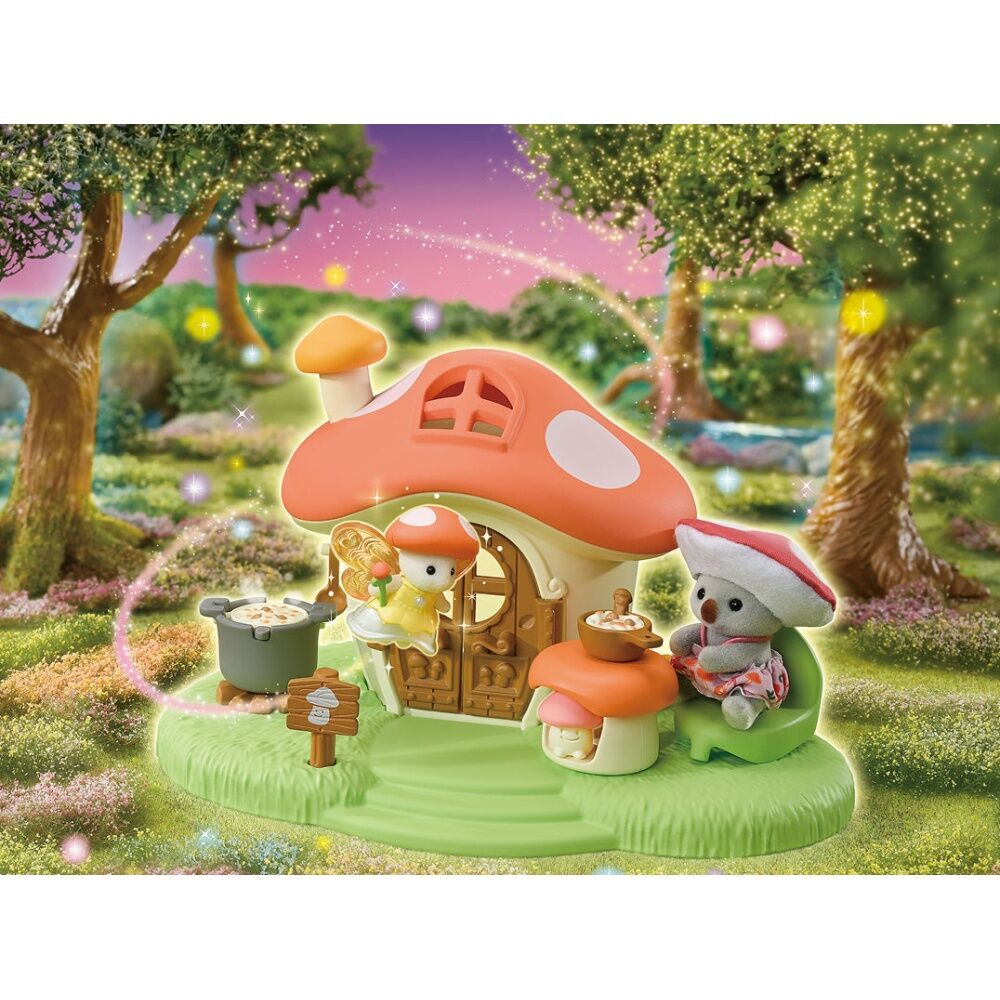 17pc Sylvanian Families Fairy Mushroom House Playset With Accessories