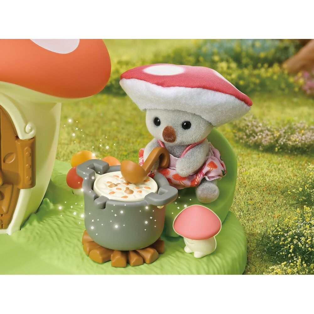 17pc Sylvanian Families Fairy Mushroom House Playset With Accessories