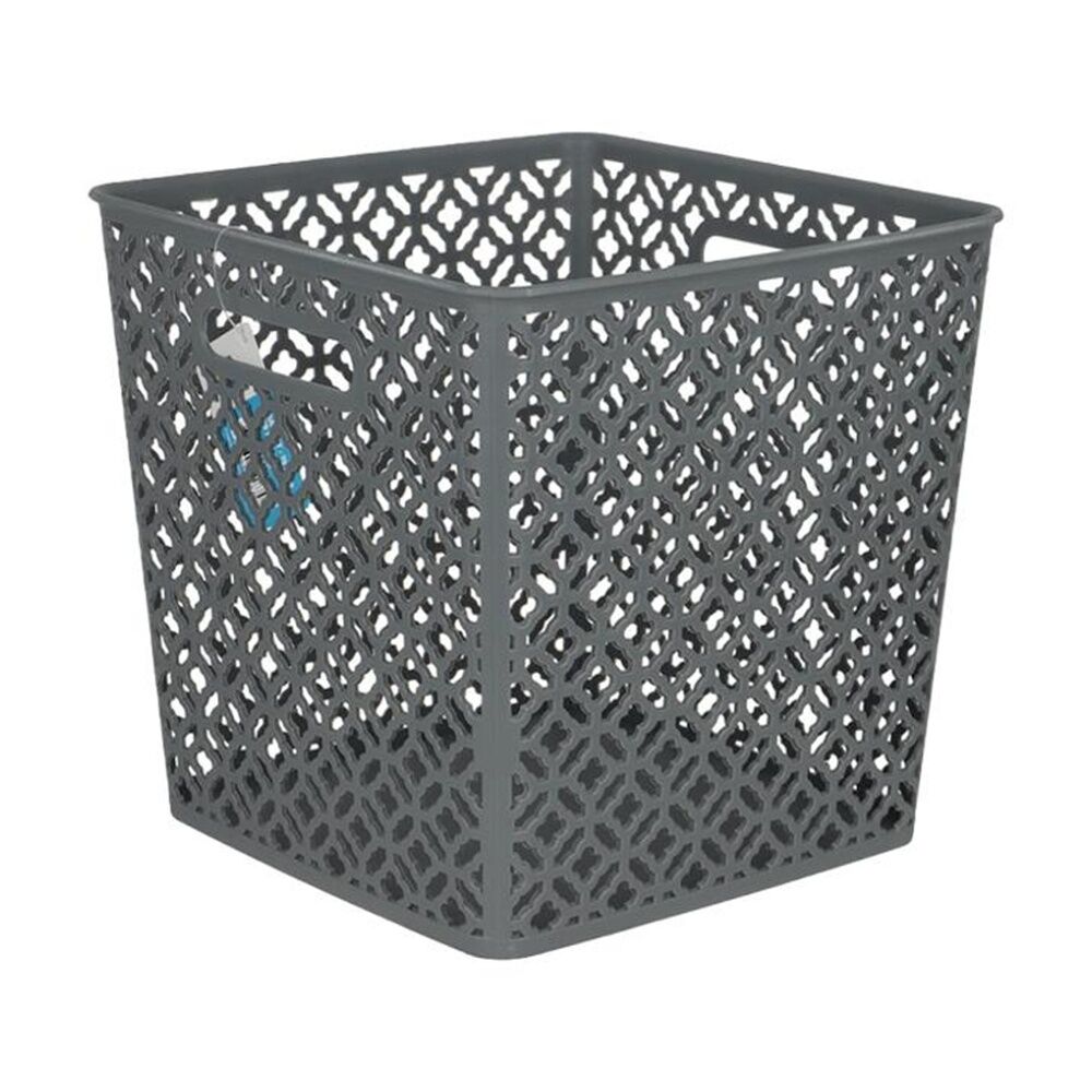 6PK Braz Home Organisation Plastic Batik Storage Basket 29x29x28cm 19L Assorted