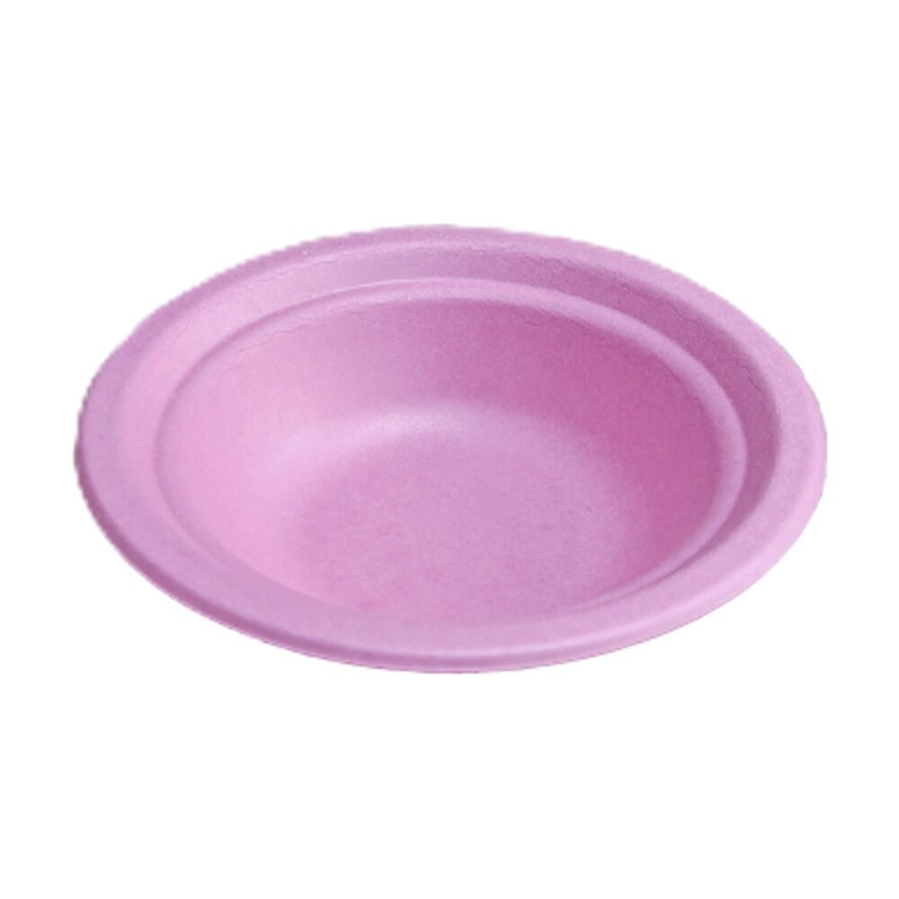 12x 25pc Partyware Earth-Friendly Durable Bowl Set Pastel Pink 180mm Sugar Cane