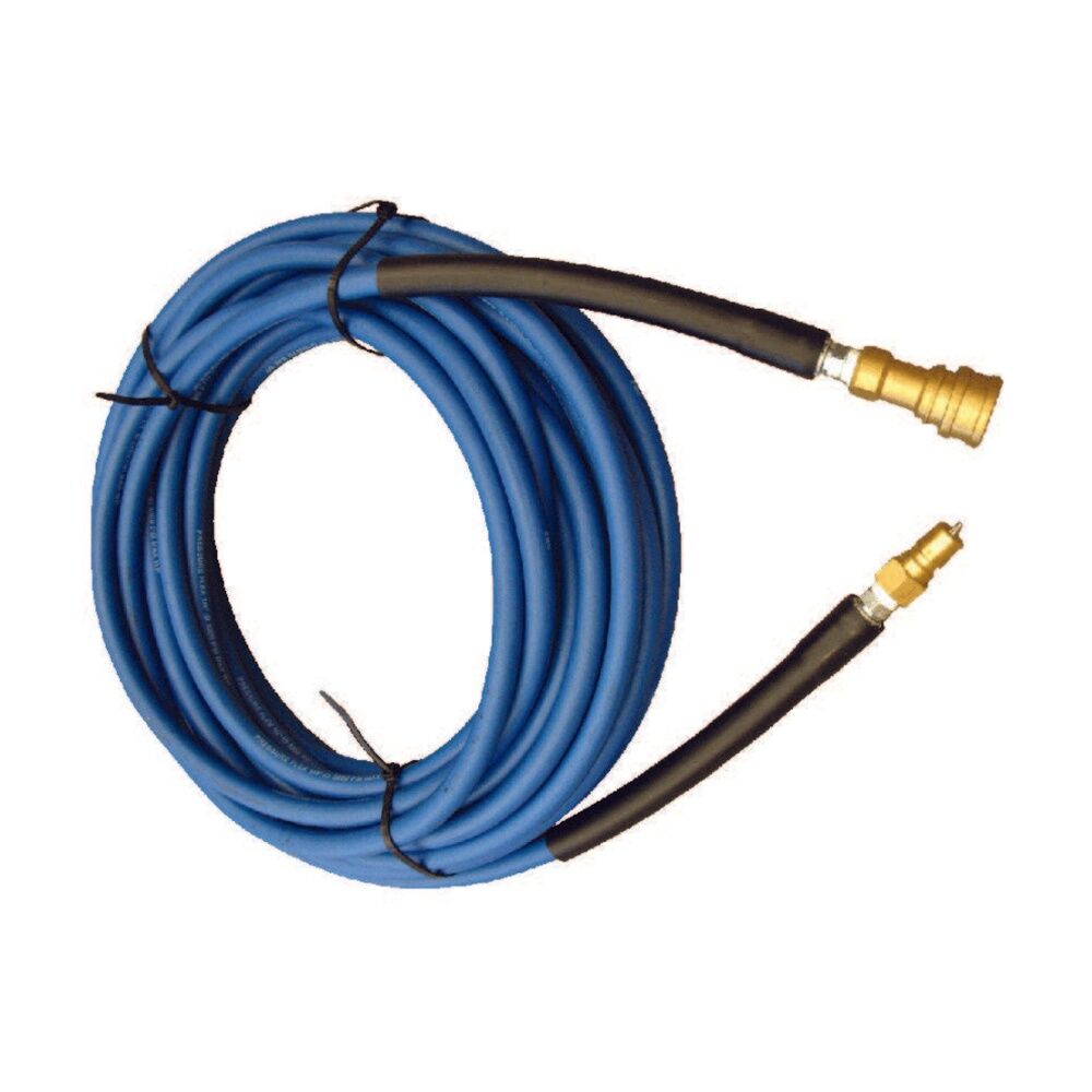 Cleanstar 15m Solution Hose With Brass Connectors Braided -40C To 150C Blue