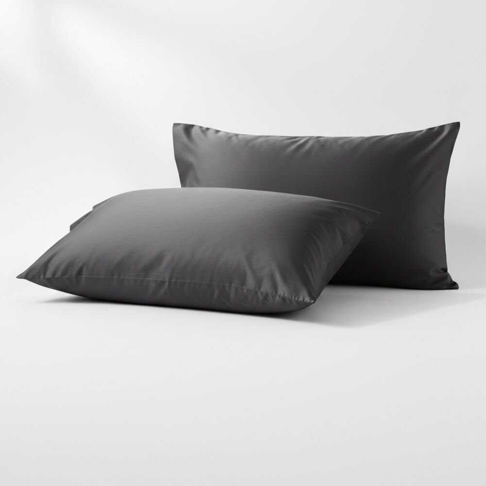 Renee Taylor 400TC Egyptian Cotton Sheet Set W/ Pillowcases Charcoal Magnet King Single