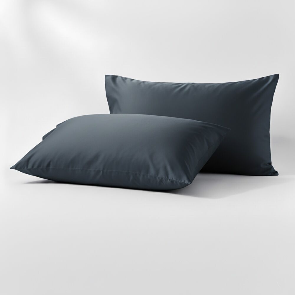 Renee Taylor 400TC Egyptian Cotton Sheet Set W/ Pillowcases Steel Blue Double