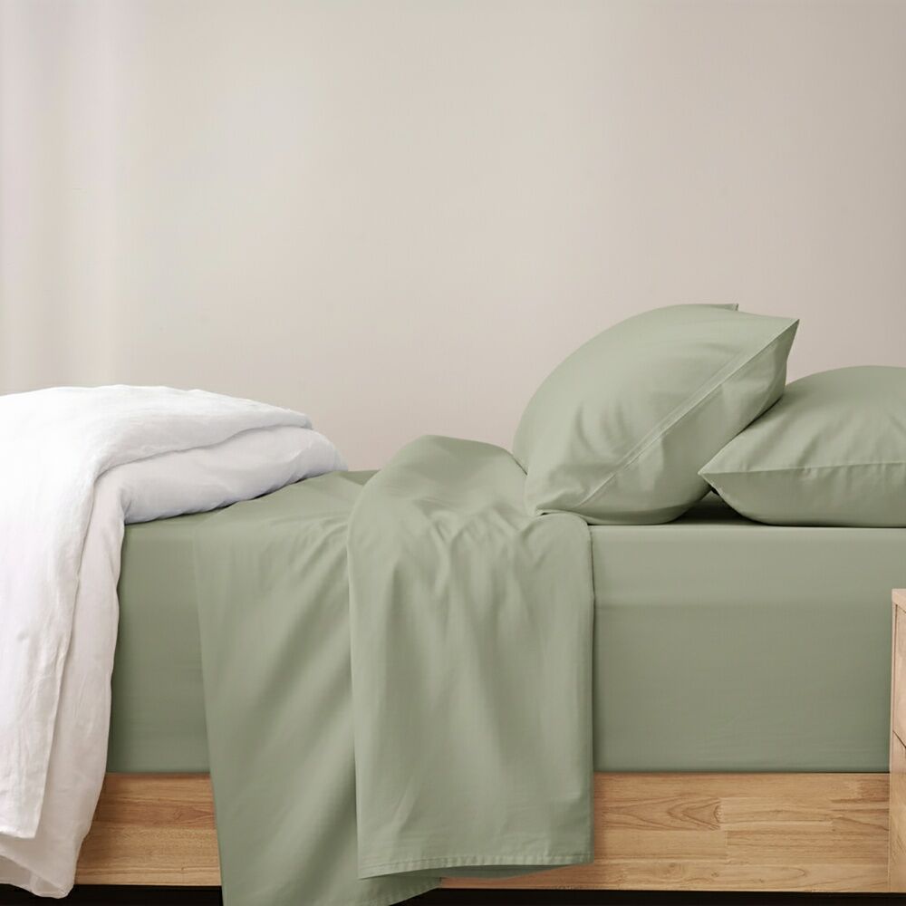 4x 2pc Renee Taylor 400TC Egyptian Cotton Standard Pillowcase Pair Basil