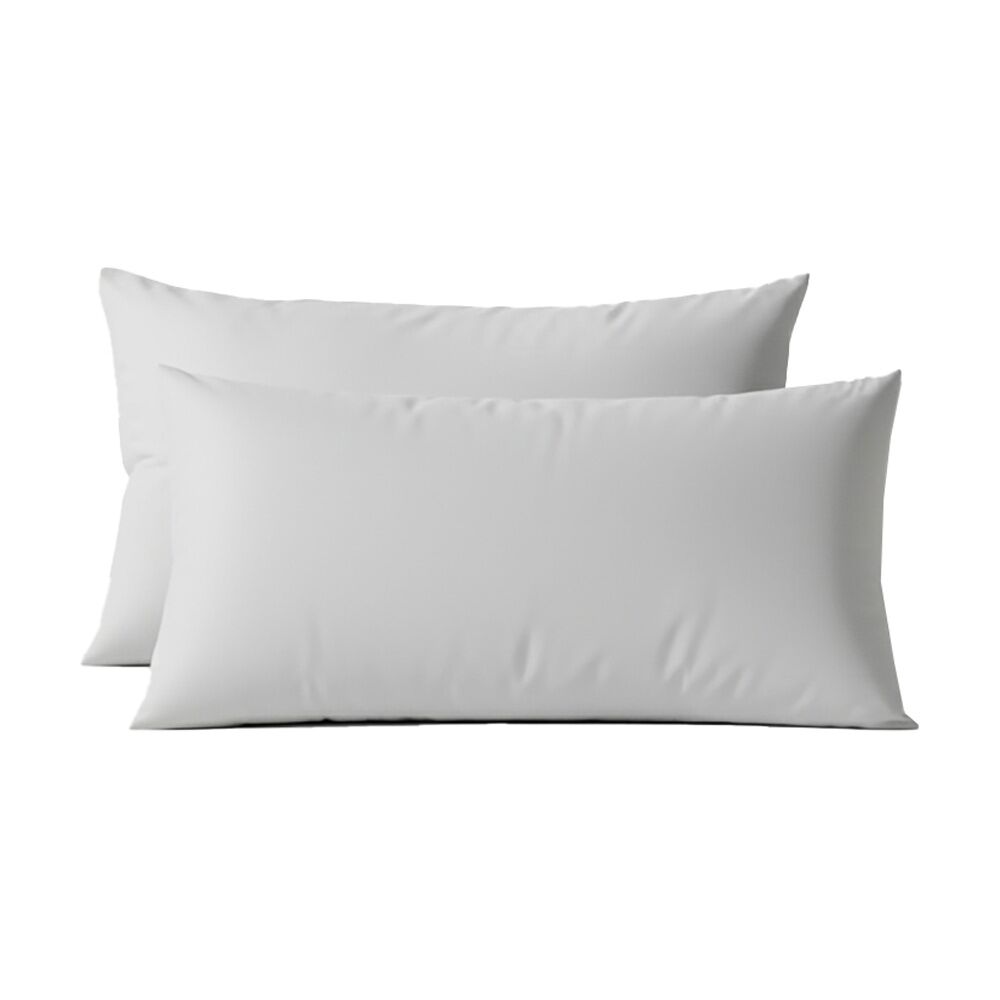 2pc Renee Taylor 400TC Egyptian Cotton King Pillowcase Pair Light Grey Antarctica 50x90cm