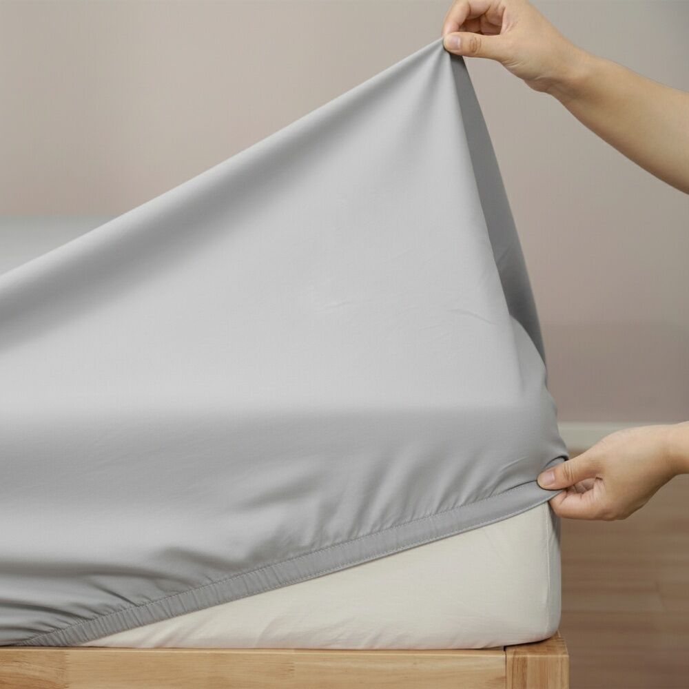 4x 2pc Renee Taylor 400TC Egyptian Cotton King Pillowcases Light Grey 50x90cm