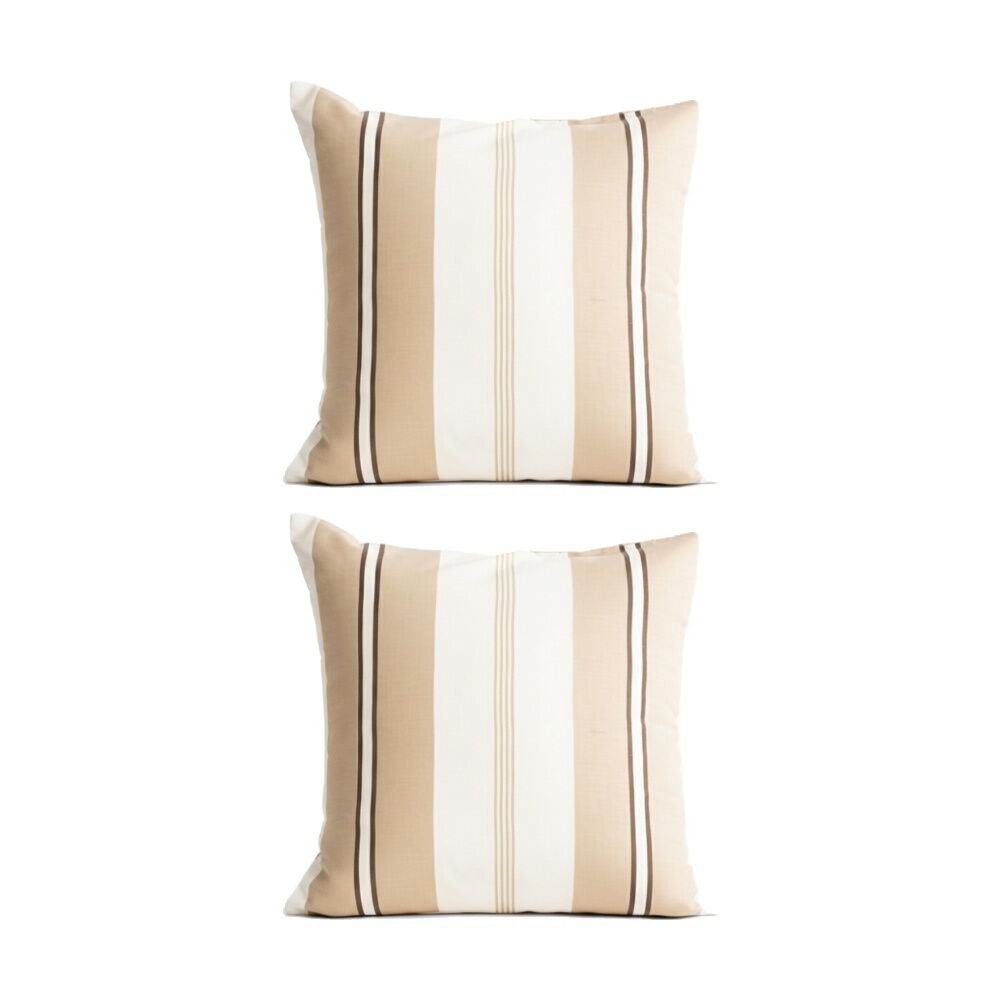 2PK Renee Taylor Textured Cotton Reversible European Pillowcase Stephine Stripe