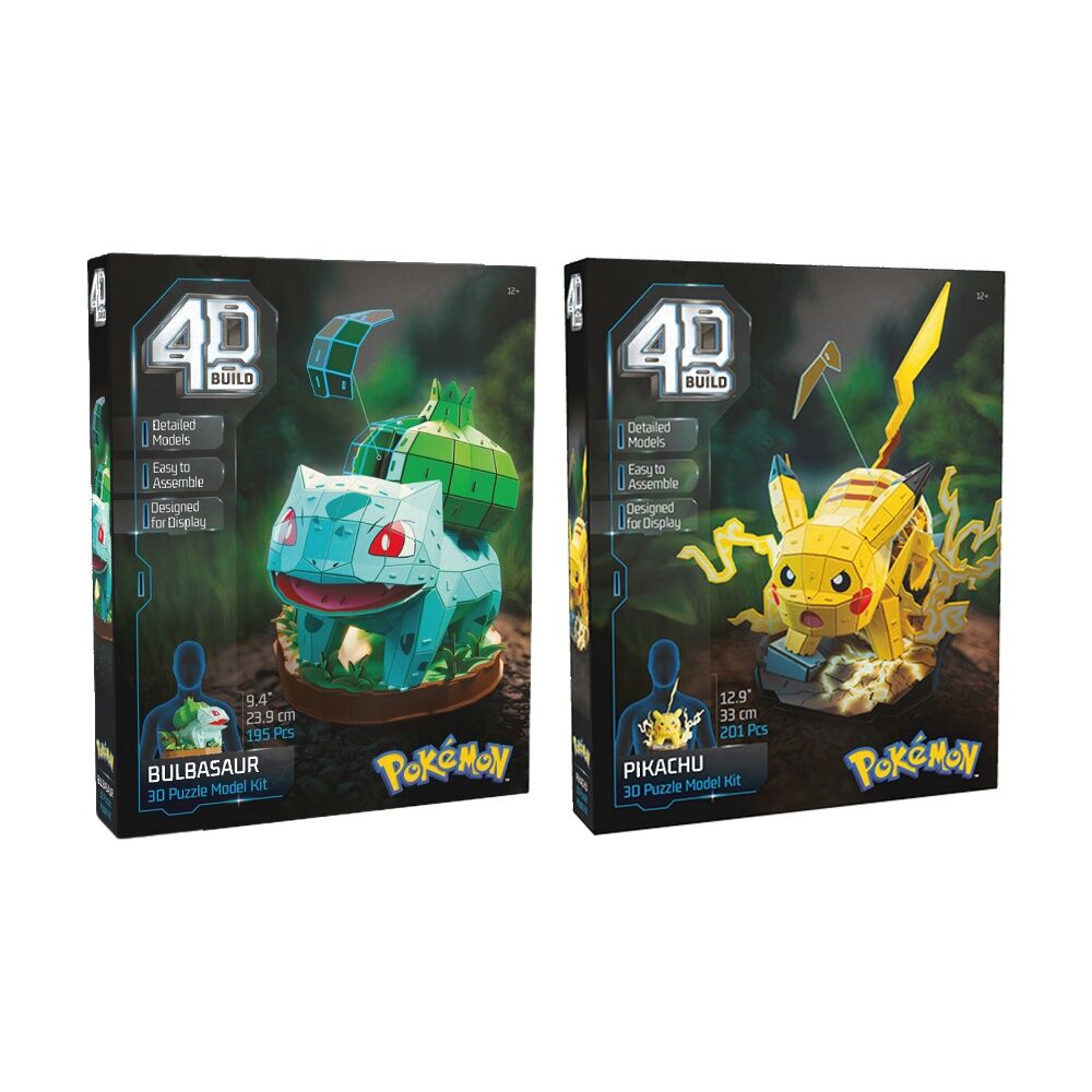 4D Build Pok mon Model Building Puzzle Kits Pikachu & Bulbasaur 12y+
