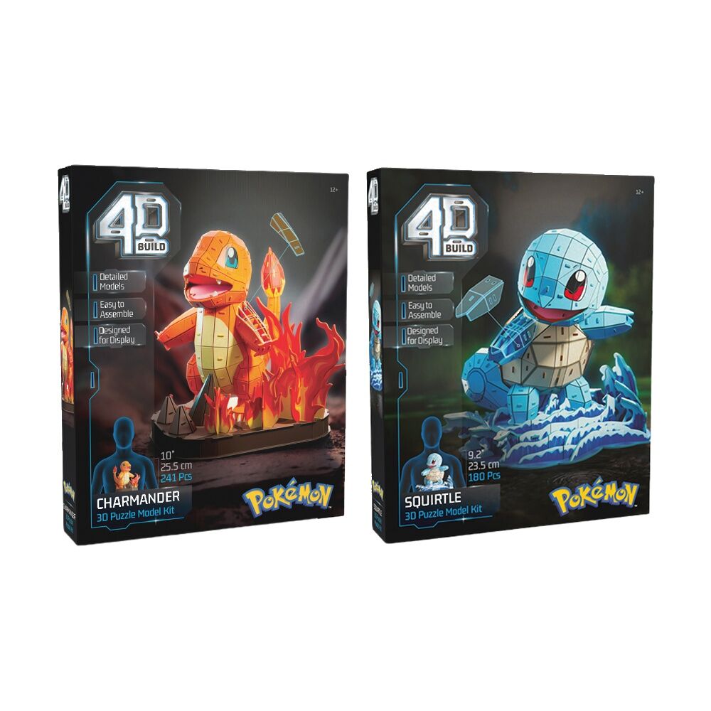 4D Build Pok mon Model Building Puzzle Kits Charmander & Squirtle 12y+