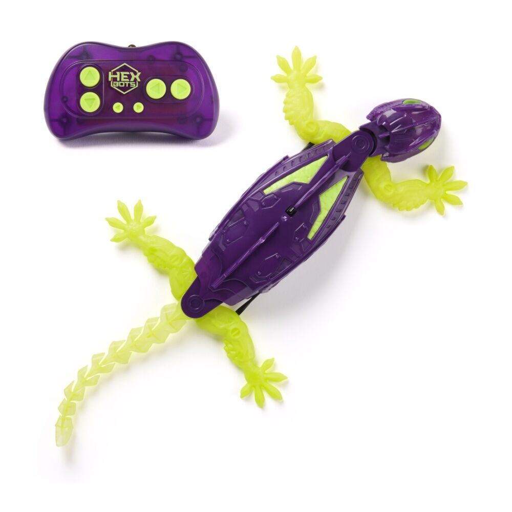 Hex Bots Glow In The Dark Gecko Wall Crawler Kids Play Toy 4y+