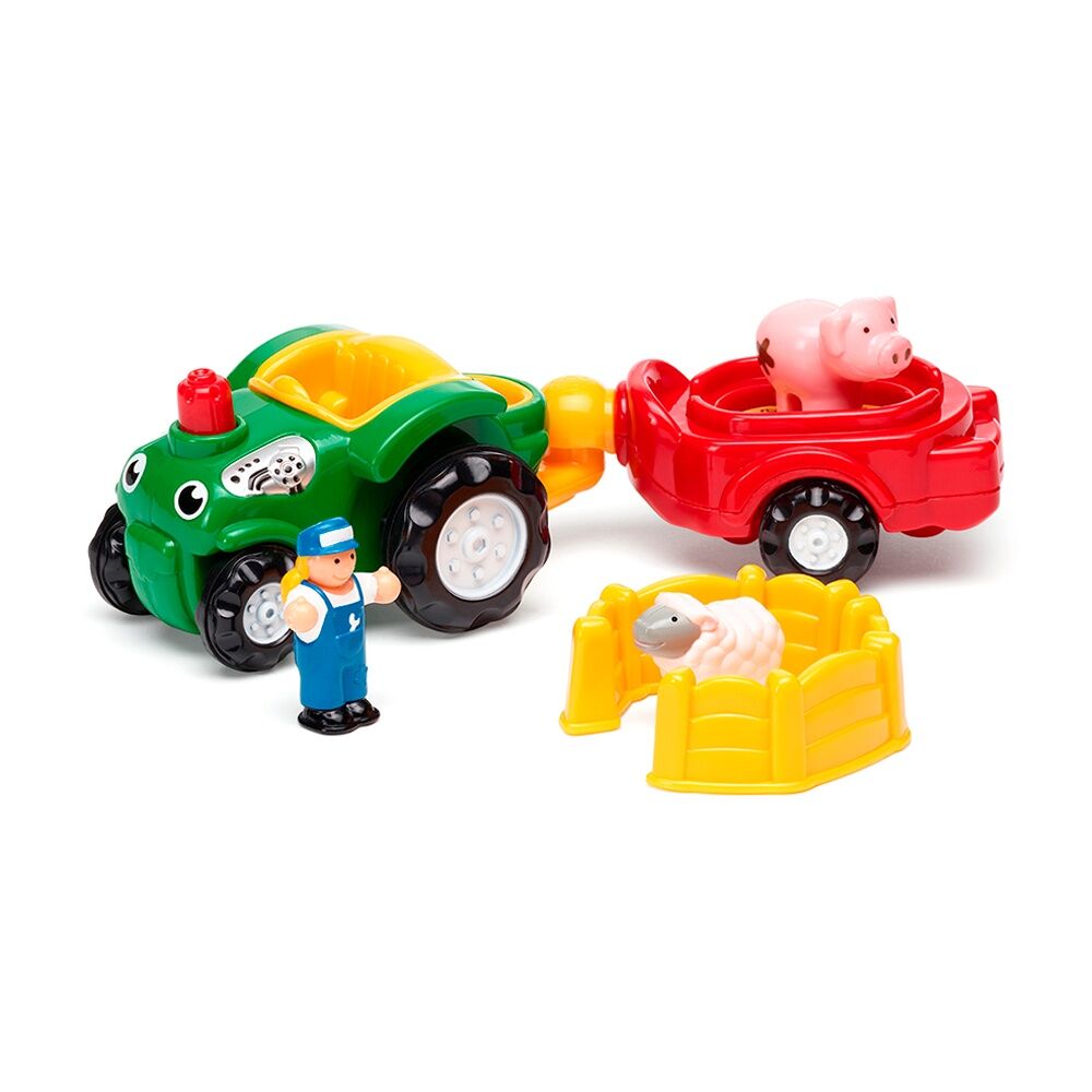 Wow Toys Taylor's Tractor Ride Push-Go Farm Toy Toddler 1-5y