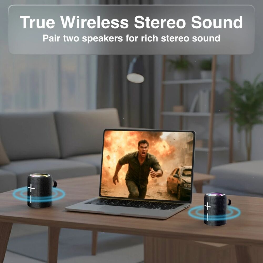 Laser Magnetic Bluetooth Pill Speaker 5W True Wireless Stereo Black