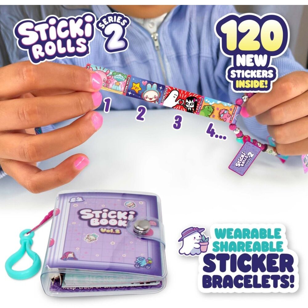 Sticki Rolls Book & Bracelet Pack S2 Sticker Collection Organiser