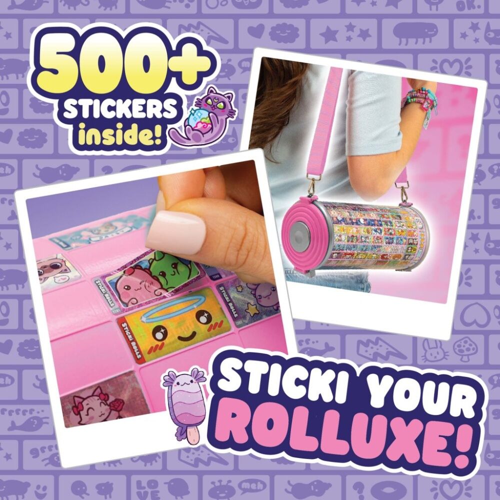 Sticki Rolls Rolluxe Studio Glam Storage Bag With Jumbo Stickers
