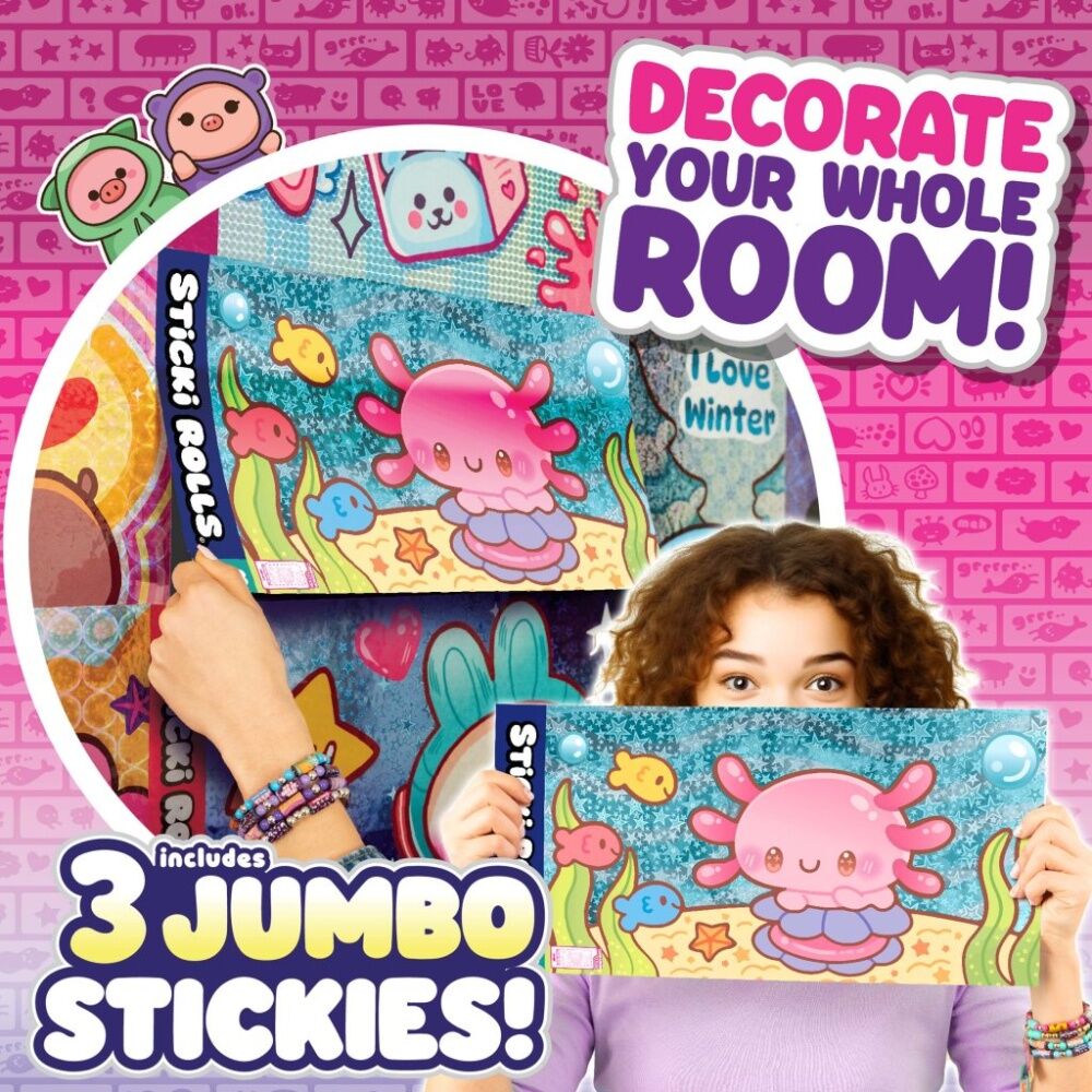 Sticki Rolls Rolluxe Studio Glam Storage Bag With Jumbo Stickers