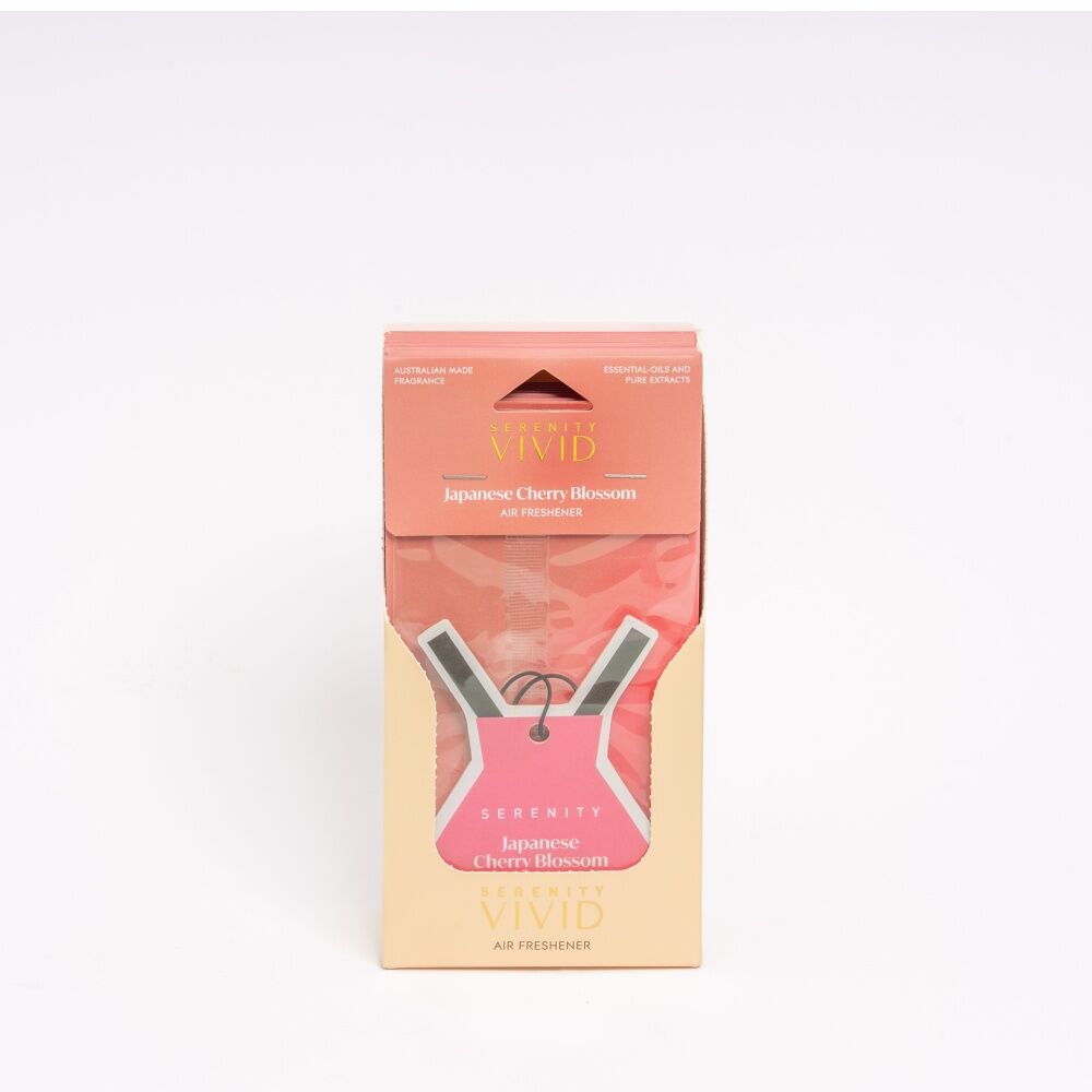 4PK Serenity Japanese Cherry Blossom Scented Air Freshener Floral Aroma