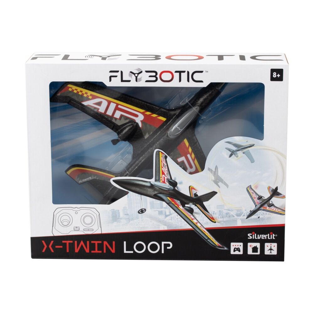 Silverlit Flybotic X-Twin Loop RC Remote Control Plane Toy 8y+ 2.4GHz