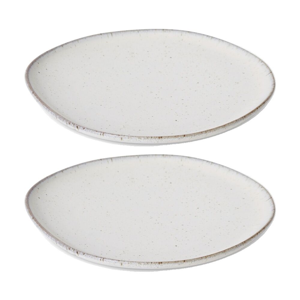 2PK E Style Talula Plate Ceramic Serveware Tableware Beige 22x21x3cm