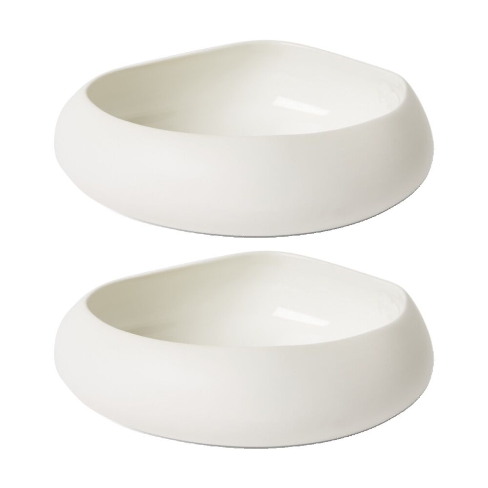 2PK E Style Nakano Shoreline Bowl Ceramic Contemporary Serveware White 22x21x7cm