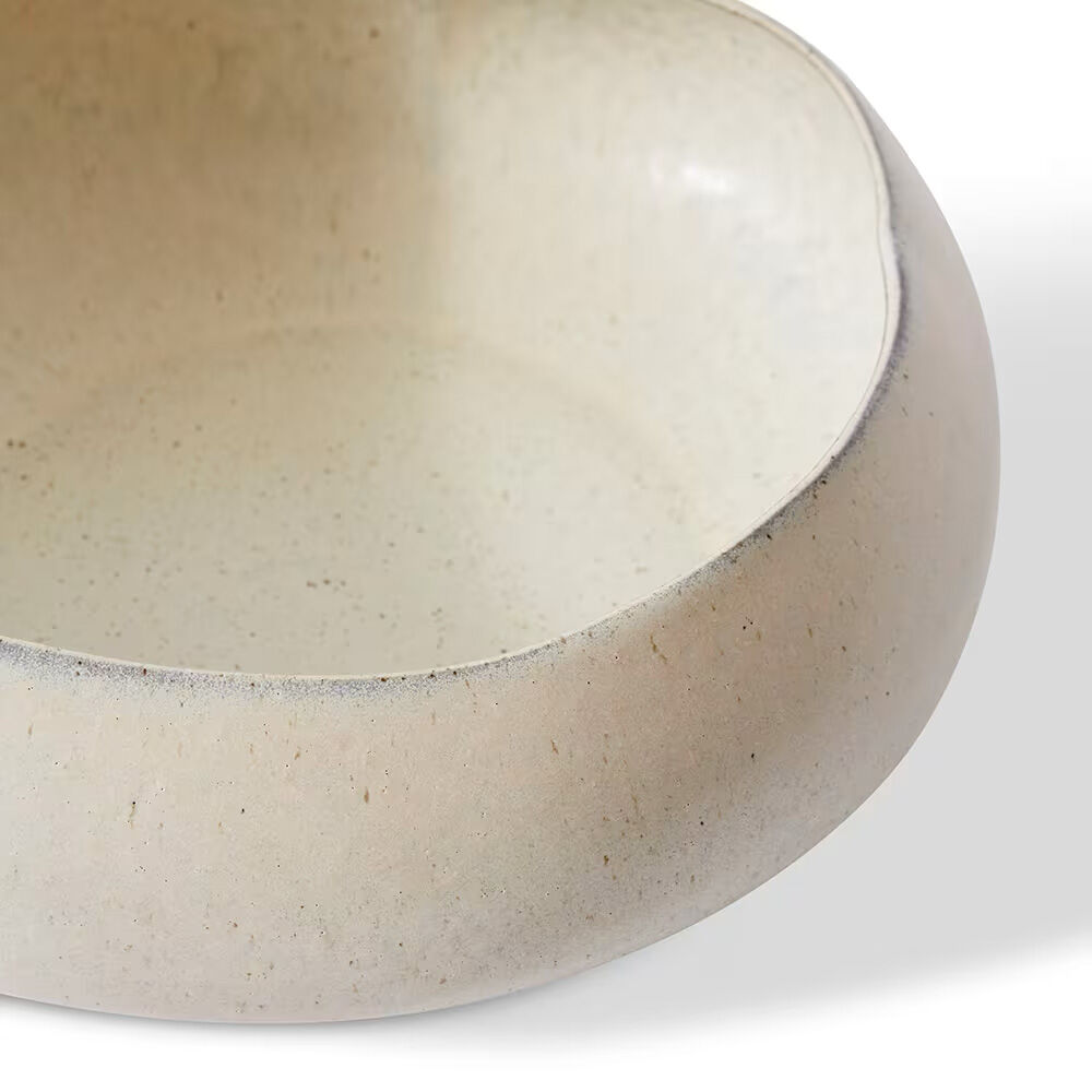 E Style Talula Shoreline Bowl Ceramic Table Serveware Beige 39x39x13cm