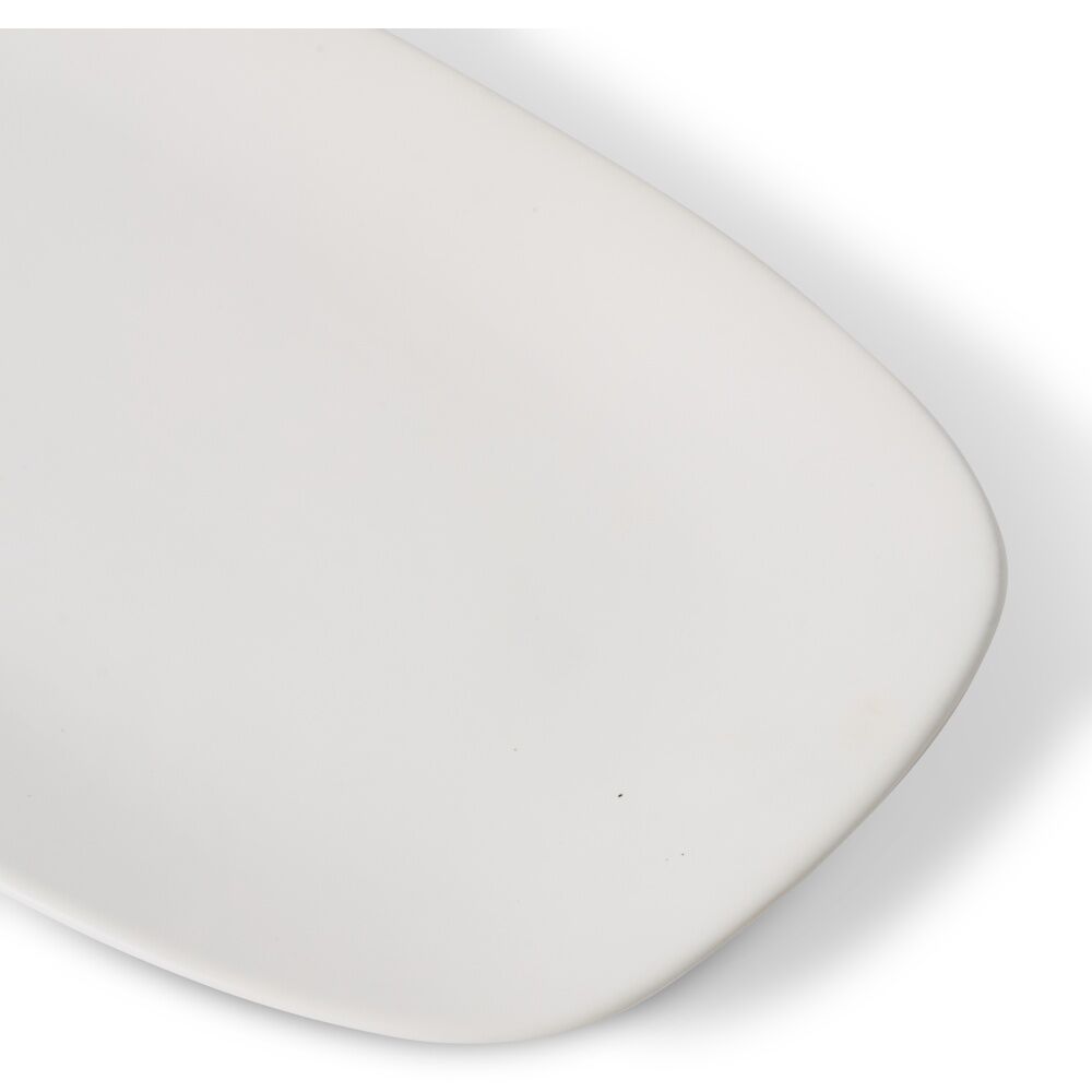 2PK E Style Nakano Tray Ceramic Elegant Table Serveware White 42x24x2cm