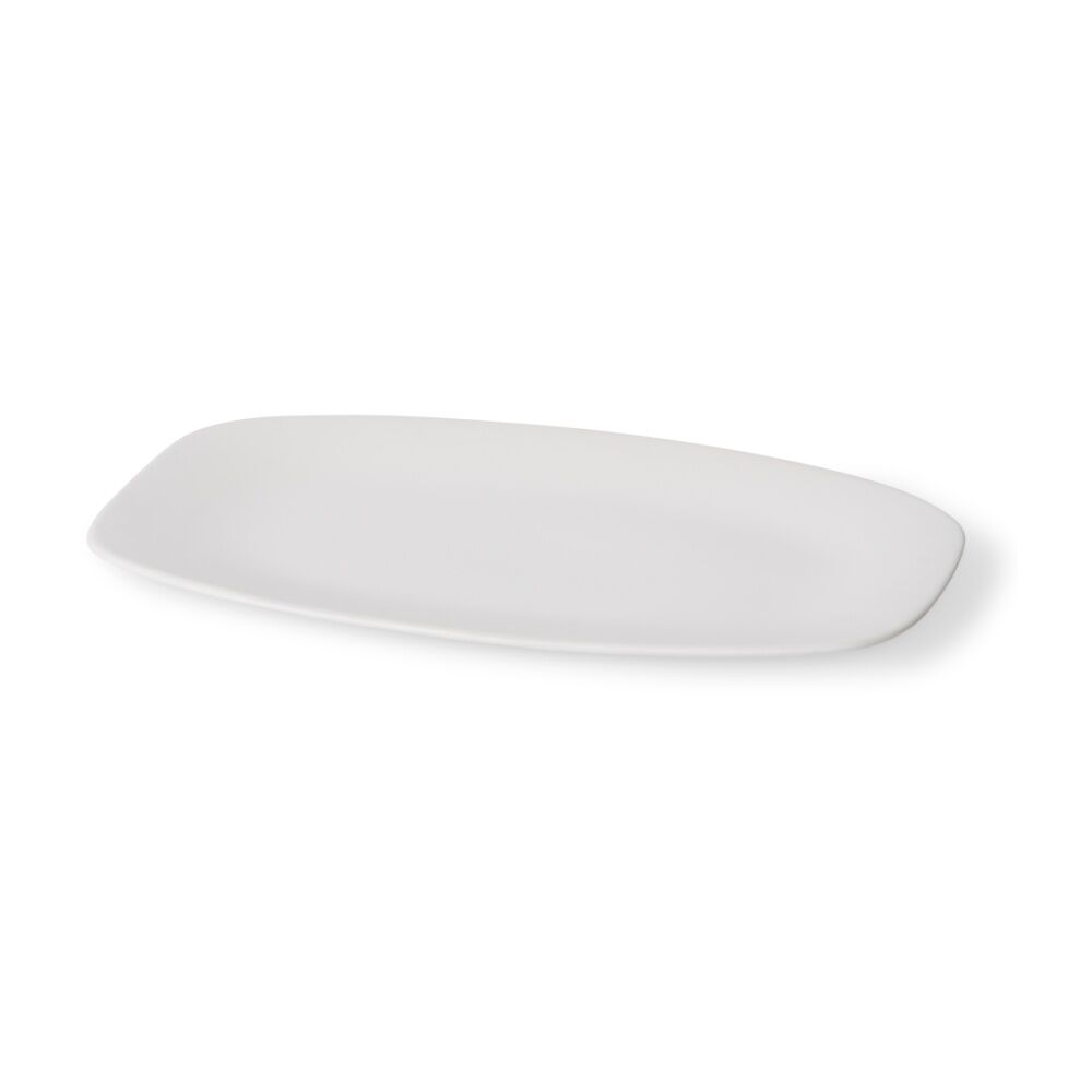 2PK E Style Nakano Tray Ceramic Elegant Table Serveware White 48x30x3cm