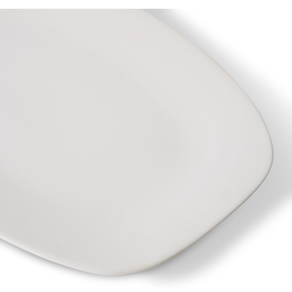 2PK E Style Nakano Tray Ceramic Elegant Table Serveware White 48x30x3cm