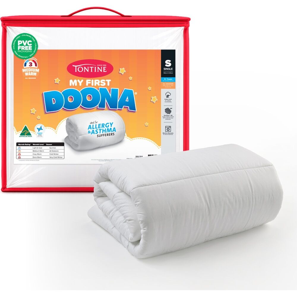 Tontine Kids 3y+ My First Doona Cotton Cover All Season Warmth Quilt Single Size