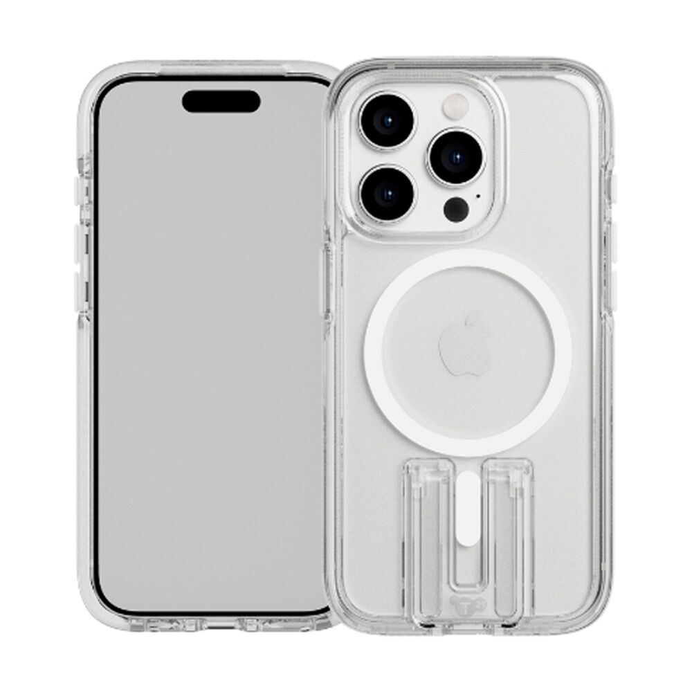 Tech21 EvoCrystal Kick w/MagSafe - iPhone 15 Pro Flexshock Impact Material White
