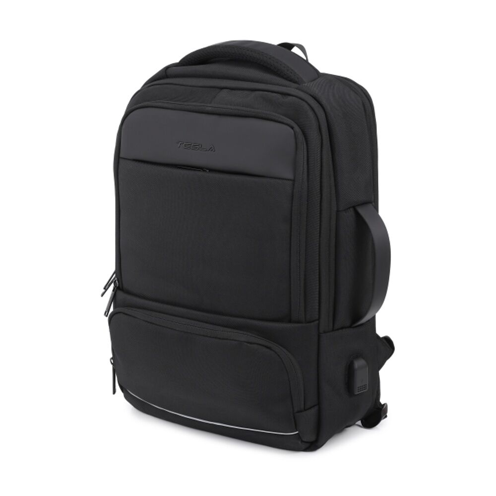 Tesla Apolo Backpack With External USB Charging Port Black 43x30x16cm