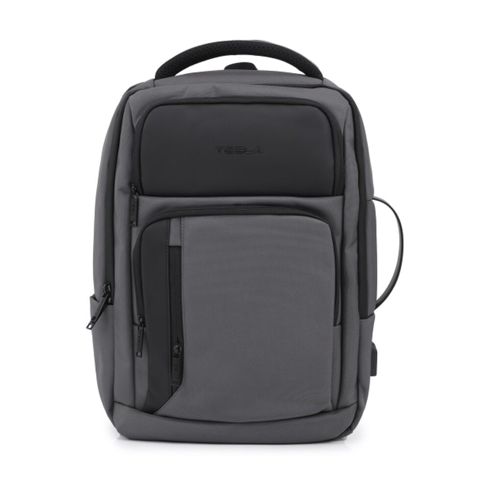 Tesla Orion Backpack With External USB Charging Port Charcoal 43x30x16cm